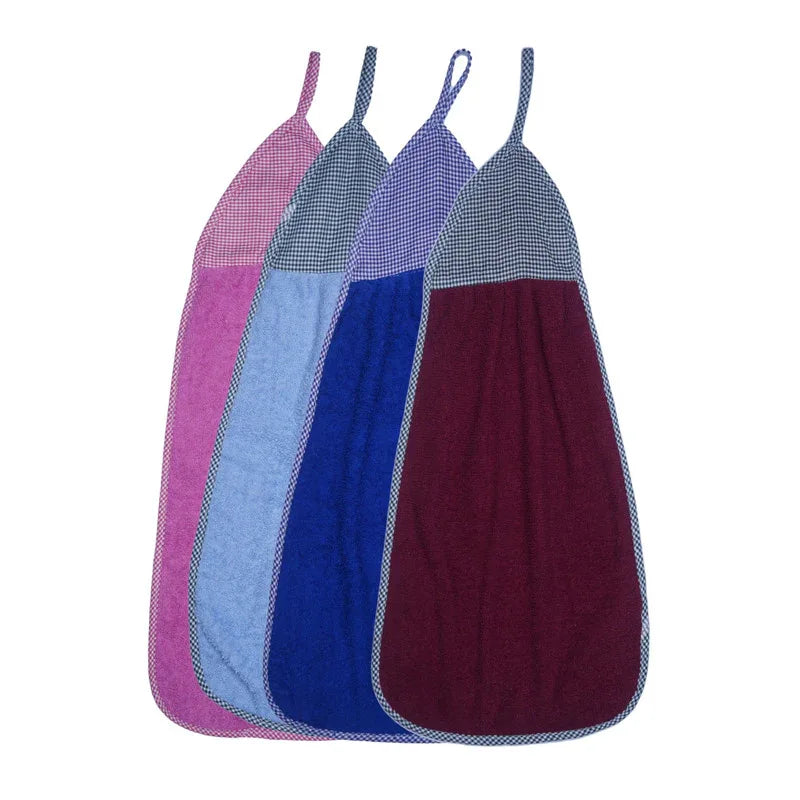 Pack of 4 Kitchen Hanging Towel Set Pure 100% Cotton - Umbrella Outdoors