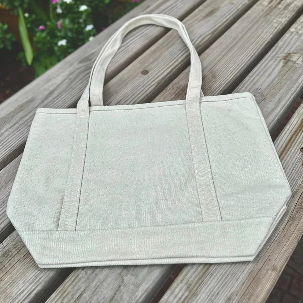 EcoStyle Cotton Canvas Tote Bag - White - Umbrella Outdoors