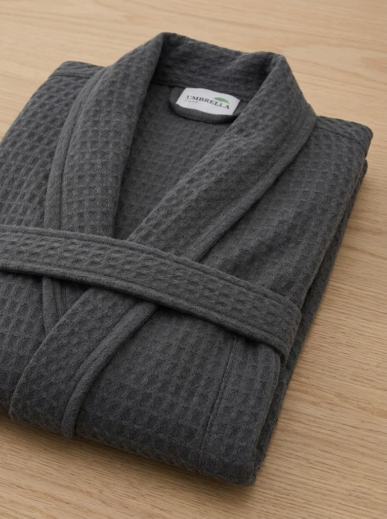 waffle bathrobe front