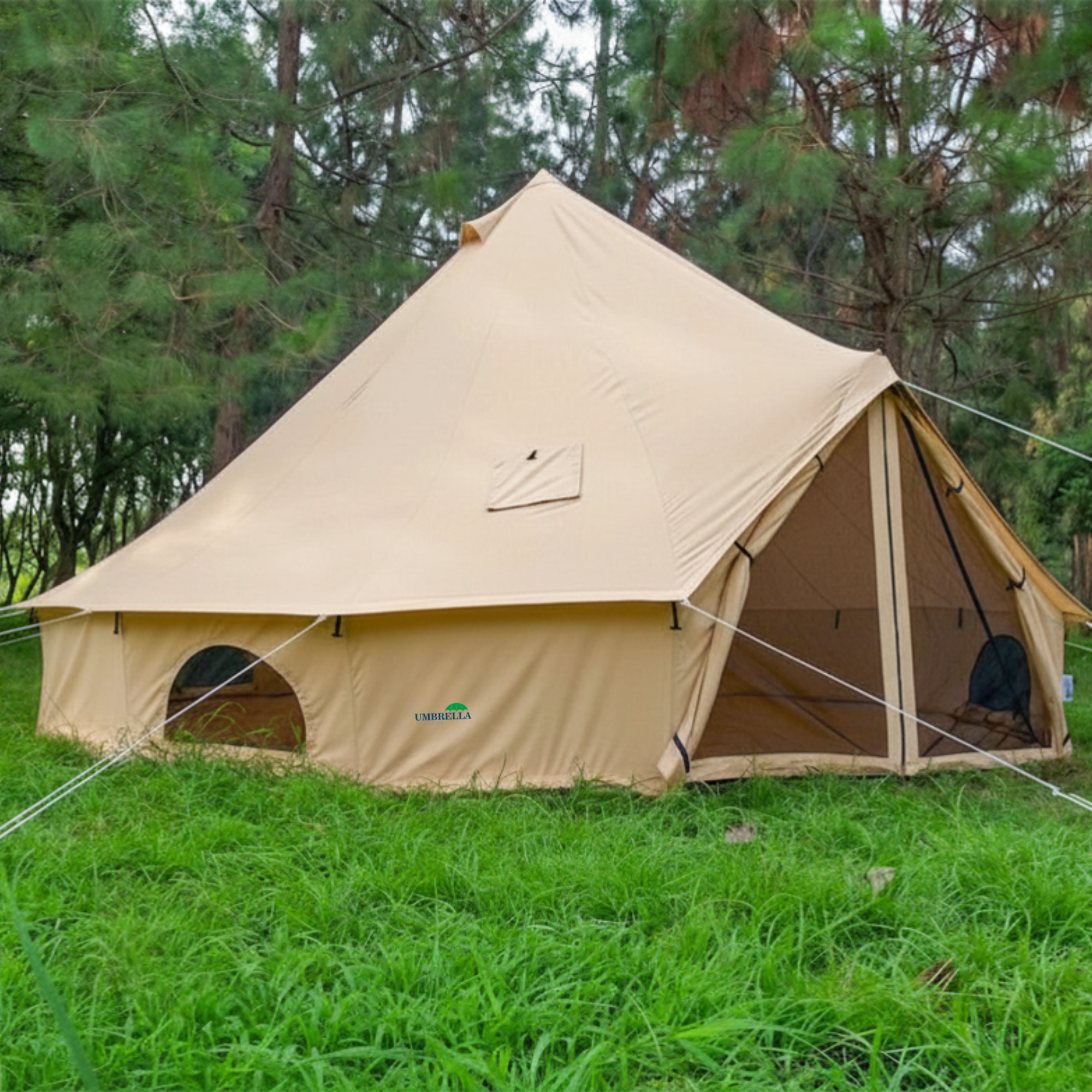 Bell tent front #color_beige