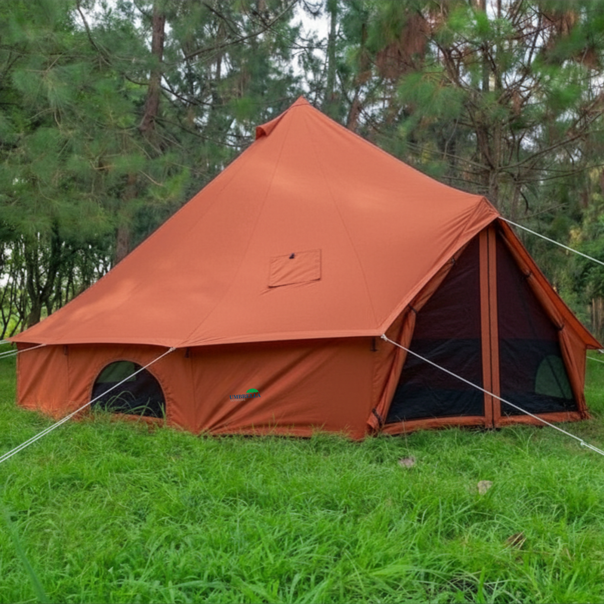 Bell tent front #color_rusty-orange