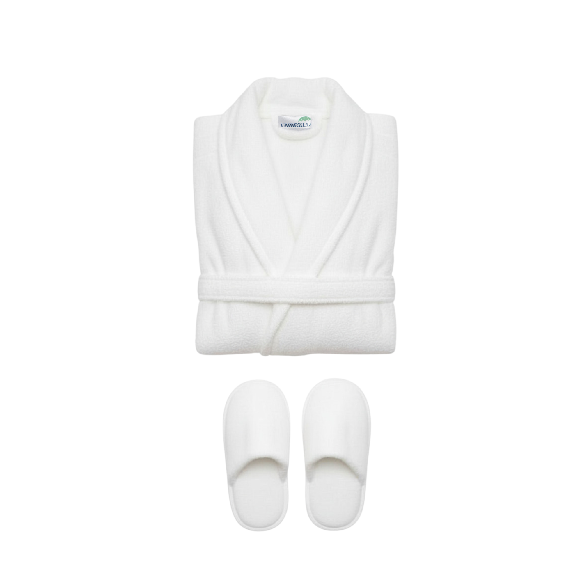 Umbrella Elite White Velour Bathrobe Set