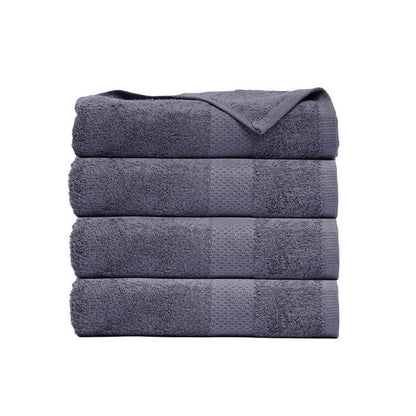 Pack of 4 Bath Terry Towel Set Pure 100% Cotton - Gray - Umbrella Outdoors