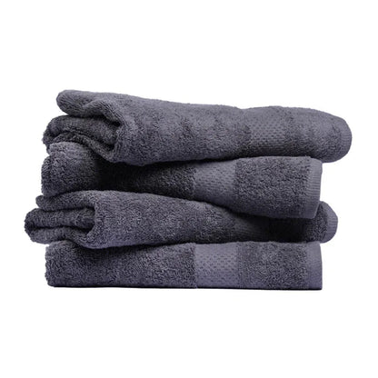 Pack of 4 Bath Terry Towel Set Pure 100% Cotton - Gray - Umbrella Outdoors