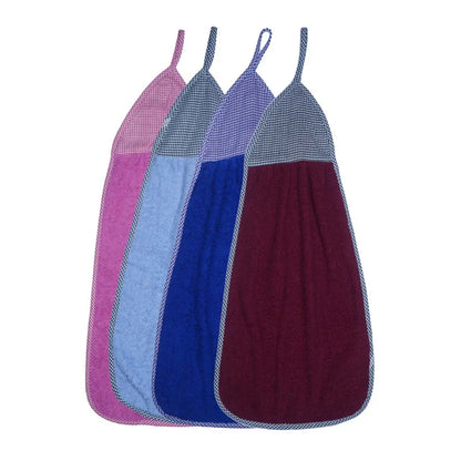 Pack of 4 Kitchen Hanging Towel Set Pure 100% Cotton - Umbrella Outdoors