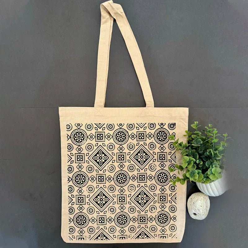 Printed Cotton Canvas Tote Bag - Skin - Umbrella Outdoors