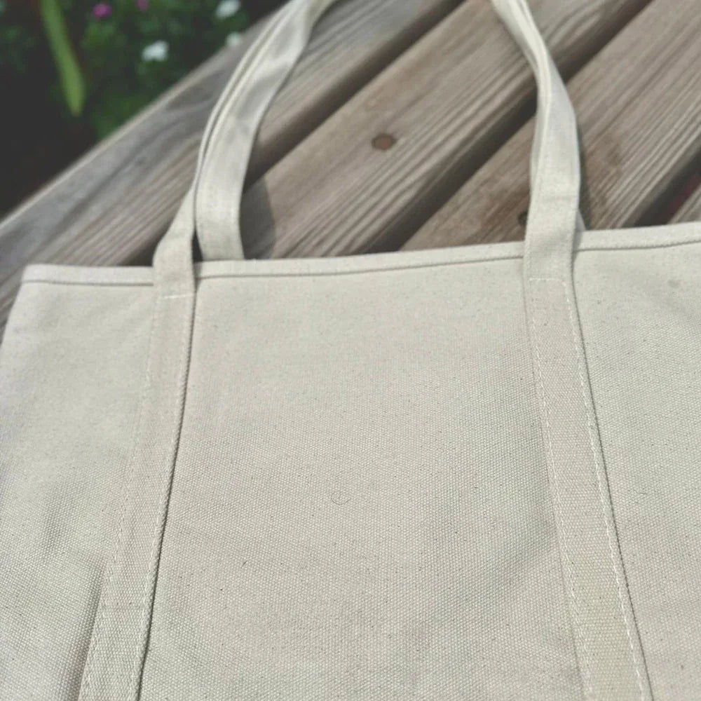 EcoStyle Cotton Canvas Tote Bag - White - Umbrella Outdoors