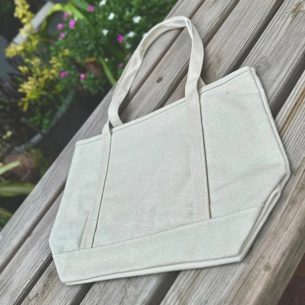 EcoStyle Cotton Canvas Tote Bag - White - Umbrella Outdoors