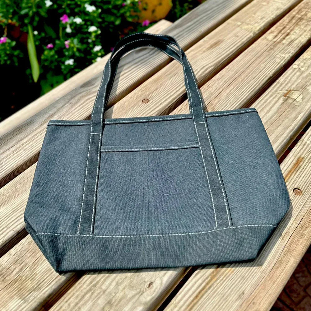 EcoStyle Cotton Canvas Tote Bag - Black - Umbrella Outdoors