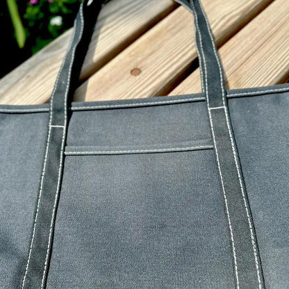 EcoStyle Cotton Canvas Tote Bag - Black - Umbrella Outdoors