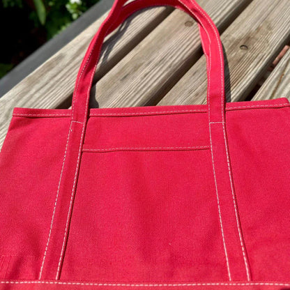 EcoStyle Cotton Canvas Tote Bag - Red - Umbrella Outdoors