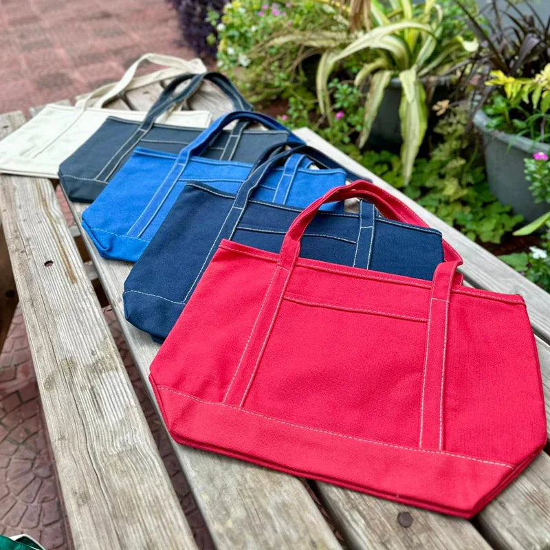 EcoStyle Cotton Canvas Tote Bag - Blue - Umbrella Outdoors