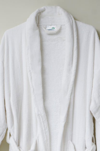 Umbrella Elite White Velour Bathrobe Set