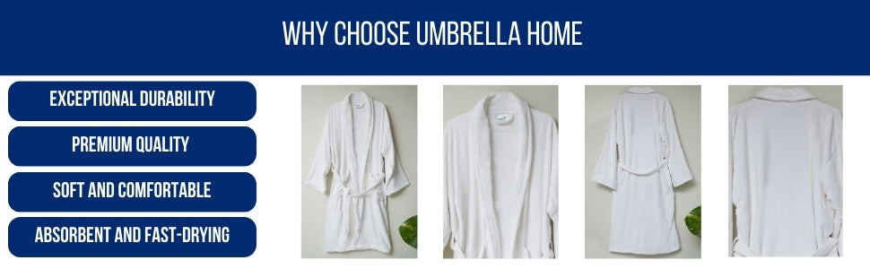 Plain Cotton Terry Towel Bathrobe