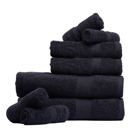 Pack of 8 Family Terry Towel Set Pure 100% Cotton