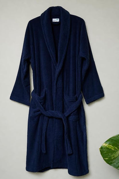Plain Cotton Terry Towel Bathrobe