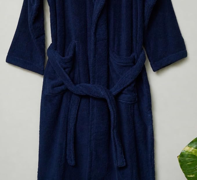 Plain Cotton Terry Towel Bathrobe