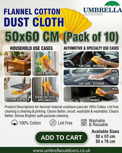 Flannel Cotton Dust Cloths
