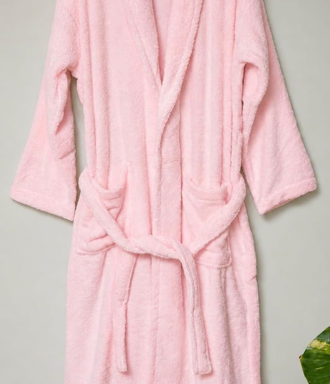 Plain Cotton Terry Towel Bathrobe