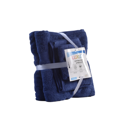 Pack of 8 Family Terry Towel Set Pure 100% Cotton