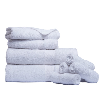 Pack of 8 Family Terry Towel Set Pure 100% Cotton