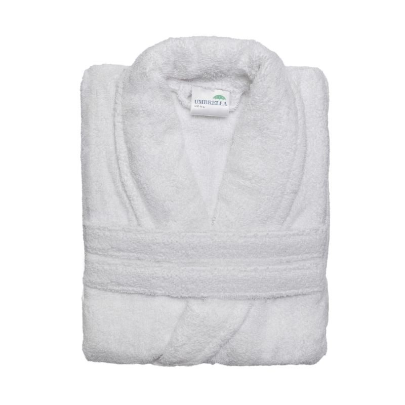 White Plain Terry Towel Bathrobe Large