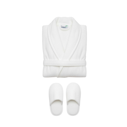 Umbrella Elite White Velour Bathrobe Set